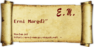Erni Margó névjegykártya